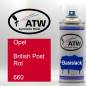 Preview: Opel, British Post Rot, 660: 400ml Sprühdose, von ATW Autoteile West.